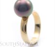 Tahitian Pearl Ring Emerald