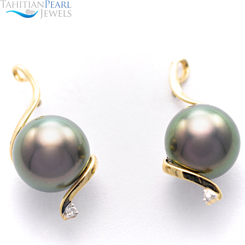 Tahitian pearl Earrings 